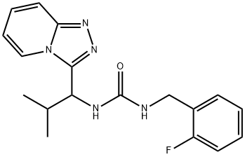Urea, N-[(2-fluorophenyl)methyl]-N'-[2-methyl-1-(1,2,4-triazolo[4,3-a]pyridin-3-yl)propyl]- Structural