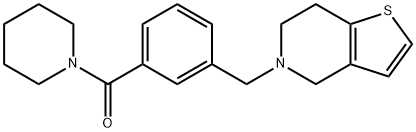 Methanone, [3-[(6,7-dihydrothieno[3,2-c]pyridin-5(4H)-yl)methyl]phenyl]-1-piperidinyl- Structural