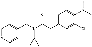 Urea, N'-[3-chloro-4-(dimethylamino)phenyl]-N-cyclopropyl-N-(4-pyridinylmethyl)- Structural