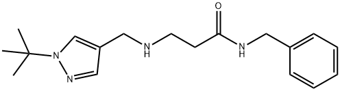 Propanamide, 3-[[[1-(1,1-dimethylethyl)-1H-pyrazol-4-yl]methyl]amino]-N-(phenylmethyl)- Structural