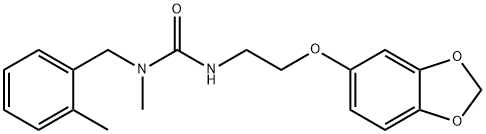 Urea, N'-[2-(1,3-benzodioxol-5-yloxy)ethyl]-N-methyl-N-[(2-methylphenyl)methyl]- Structural