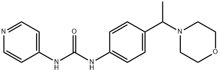 Urea, N-[4-[1-(4-morpholinyl)ethyl]phenyl]-N'-4-pyridinyl- Structural
