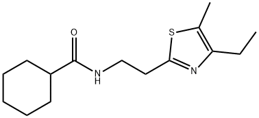 Cyclohexanecarboxamide, N-[2-(4-ethyl-5-methyl-2-thiazolyl)ethyl]- Structural
