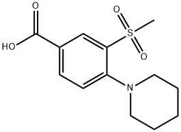 Benzoic acid, 3-(methylsulfonyl)-4-(1-piperidinyl)- Structural