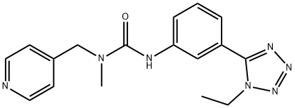 Urea, N'-[3-(1-ethyl-1H-tetrazol-5-yl)phenyl]-N-methyl-N-(4-pyridinylmethyl)- Structural