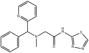 Acetamide, 2-[methyl(phenyl-2-pyridinylmethyl)amino]-N-1,3,4-thiadiazol-2-yl- Structural
