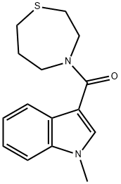 Methanone, (1-methyl-1H-indol-3-yl)(tetrahydro-1,4-thiazepin-4(5H)-yl)- Structural