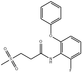Propanamide, N-(2-fluoro-6-phenoxyphenyl)-3-(methylsulfonyl)- Structural
