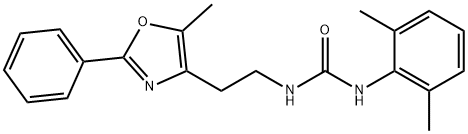 Urea, N-(2,6-dimethylphenyl)-N'-[2-(5-methyl-2-phenyl-4-oxazolyl)ethyl]- Structural
