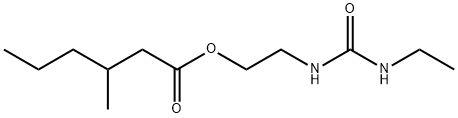 Hexanoic acid, 3-methyl-, 2-[[(ethylamino)carbonyl]amino]ethyl ester Structural
