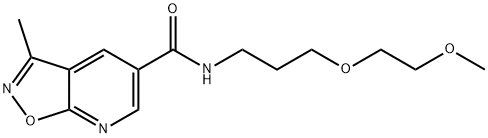 Isoxazolo[5,4-b]pyridine-5-carboxamide, N-[3-(2-methoxyethoxy)propyl]-3-methyl- Structural