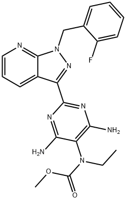 methyl (4,6-diamino-2-(1-(2-fluorobenzyl)-1H-pyrazolo[3,4-b]
pyridin-3-yl)pyrimidin-5-yl)(ethyl)carbamate Structural