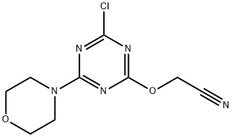 Acetonitrile, 2-[[4-chloro-6-(4-morpholinyl)-1,3,5-triazin-2-yl]oxy]- Structural