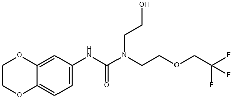 Urea, N'-(2,3-dihydro-1,4-benzodioxin-6-yl)-N-(2-hydroxyethyl)-N-[2-(2,2,2-trifluoroethoxy)ethyl]- Structural