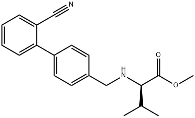 D-Valine, N-[(2'-cyano[1,1'-biphenyl]-4-yl)methyl]-, methyl ester Structural