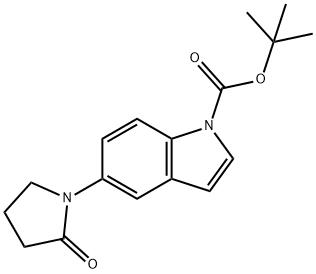 tert-butyl 5-(2-oxopyrrolidin-1-yl)-1H-indole-1-carboxylate Structural