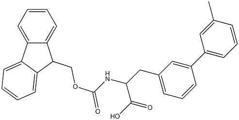 Fmoc-3-(3-methylphenyl)-DL-phenylalanine Structural
