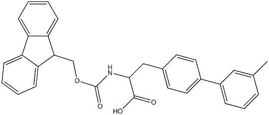 Fmoc-4-(3-methylphenyl)-DL-phenylalanine Structural