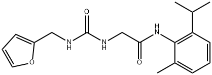 Acetamide, 2-[[[(2-furanylmethyl)amino]carbonyl]amino]-N-[2-methyl-6-(1-methylethyl)phenyl]- Structural
