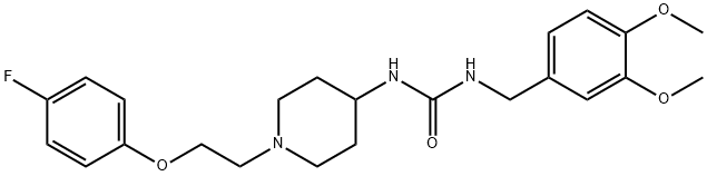 Urea, N-[(3,4-dimethoxyphenyl)methyl]-N'-[1-[2-(4-fluorophenoxy)ethyl]-4-piperidinyl]- Structural