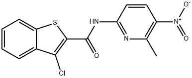 Benzo[b]thiophene-2-carboxamide, 3-chloro-N-(6-methyl-5-nitro-2-pyridinyl)- Structural