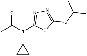Acetamide, N-cyclopropyl-N-[5-[(1-methylethyl)thio]-1,3,4-thiadiazol-2-yl]- Structural