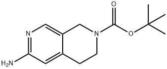 tert-Butyl 6-amino-3,4-dihydro-2,7-naphthyridine-2(1H)-carboxylate Structural