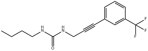 Urea, N-butyl-N'-[3-[3-(trifluoromethyl)phenyl]-2-propyn-1-yl]- Structural