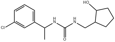 Urea, N-[1-(3-chlorophenyl)ethyl]-N'-[(2-hydroxycyclopentyl)methyl]- Structural