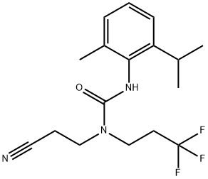 Urea, N-(2-cyanoethyl)-N'-[2-methyl-6-(1-methylethyl)phenyl]-N-(3,3,3-trifluoropropyl)- Structural