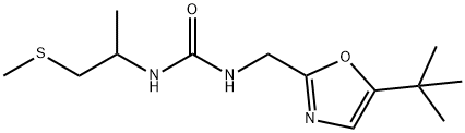 Urea, N-[[5-(1,1-dimethylethyl)-2-oxazolyl]methyl]-N'-[1-methyl-2-(methylthio)ethyl]- Structural