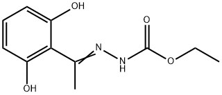 Hydrazinecarboxylic acid, 2-[1-(2,6-dihydroxyphenyl)ethylidene]-, ethyl ester Structural