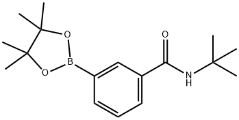 Benzamide, N-(1,1-dimethylethyl)-3-(4,4,5,5-tetramethyl-1,3,2-dioxaborolan-2-yl)- Structural