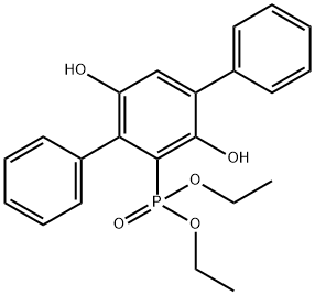 Diethyl 2,5-dihydroxy-3,6-diphenyl-phenyl phosphonate Structural