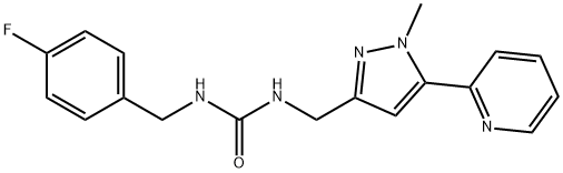 Urea, N-[(4-fluorophenyl)methyl]-N'-[[1-methyl-5-(2-pyridinyl)-1H-pyrazol-3-yl]methyl]- Structural