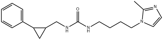 Urea, N-[4-(2-methyl-1H-imidazol-1-yl)butyl]-N'-[(2-phenylcyclopropyl)methyl]- Structural