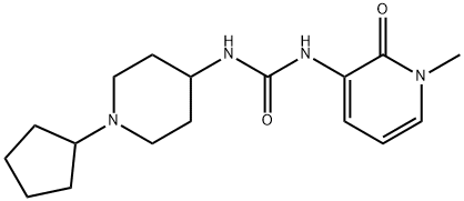 Urea, N-(1-cyclopentyl-4-piperidinyl)-N'-(1,2-dihydro-1-methyl-2-oxo-3-pyridinyl)- Structural