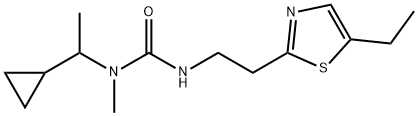 Urea, N-(1-cyclopropylethyl)-N'-[2-(5-ethyl-2-thiazolyl)ethyl]-N-methyl- Structural