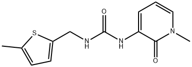 Urea, N-(1,2-dihydro-1-methyl-2-oxo-3-pyridinyl)-N'-[(5-methyl-2-thienyl)methyl]- Structural