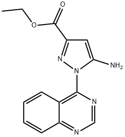 Ethyl 5-amino-1-quinazolin-4-yl-pyrazole-3-carboxylate Structural
