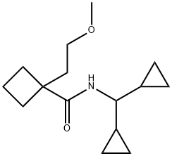 Cyclobutanecarboxamide, N-(dicyclopropylmethyl)-1-(2-methoxyethyl)- Structural