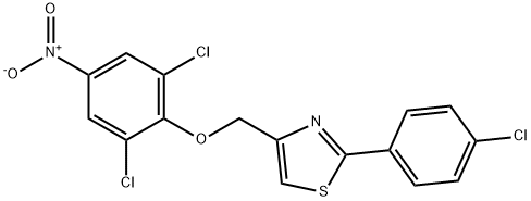 Thiazole, 2-(4-chlorophenyl)-4-[(2,6-dichloro-4-nitrophenoxy)methyl]- Structural