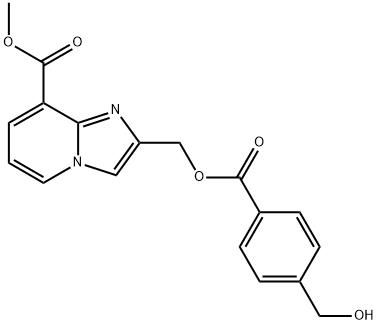 Imidazo[1,2-a]pyridine-8-carboxylic acid, 2-[[[4-(hydroxymethyl)benzoyl]oxy]methyl]-, methyl ester Structural