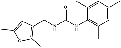 Urea, N-[(2,5-dimethyl-3-furanyl)methyl]-N'-(2,4,6-trimethylphenyl)- Structural