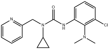 Urea, N'-[3-chloro-2-(dimethylamino)phenyl]-N-cyclopropyl-N-(2-pyridinylmethyl)- Structural