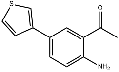 Ethanone, 1-[2-amino-5-(3-thienyl)phenyl]- Structural