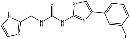 Urea, N-[4-(3-fluorophenyl)-2-thiazolyl]-N'-(1H-imidazol-2-ylmethyl)- Structural