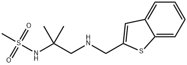 Methanesulfonamide, N-[2-[(benzo[b]thien-2-ylmethyl)amino]-1,1-dimethylethyl]- Structural
