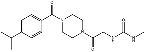 Urea, N-methyl-N'-[2-[4-[4-(1-methylethyl)benzoyl]-1-piperazinyl]-2-oxoethyl]- Structural