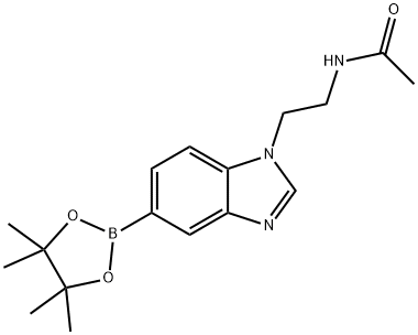Acetamide, N-[2-[5-(4,4,5,5-tetramethyl-1,3,2-dioxaborolan-2-yl)-1H-benzimidazol-1-yl]ethyl]- Structural